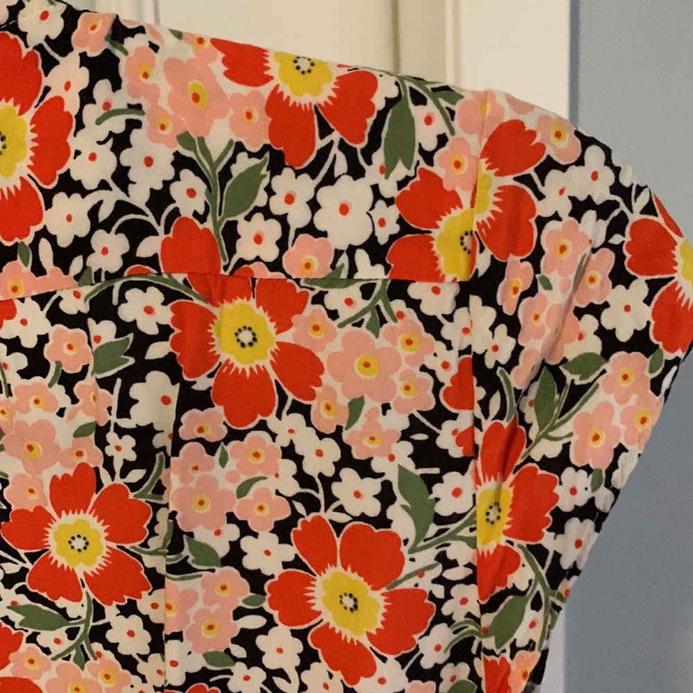 J.Crew Mercantile Easy Wrap Seventies Floral Midi Wrap Dress - Picture 7 of 12